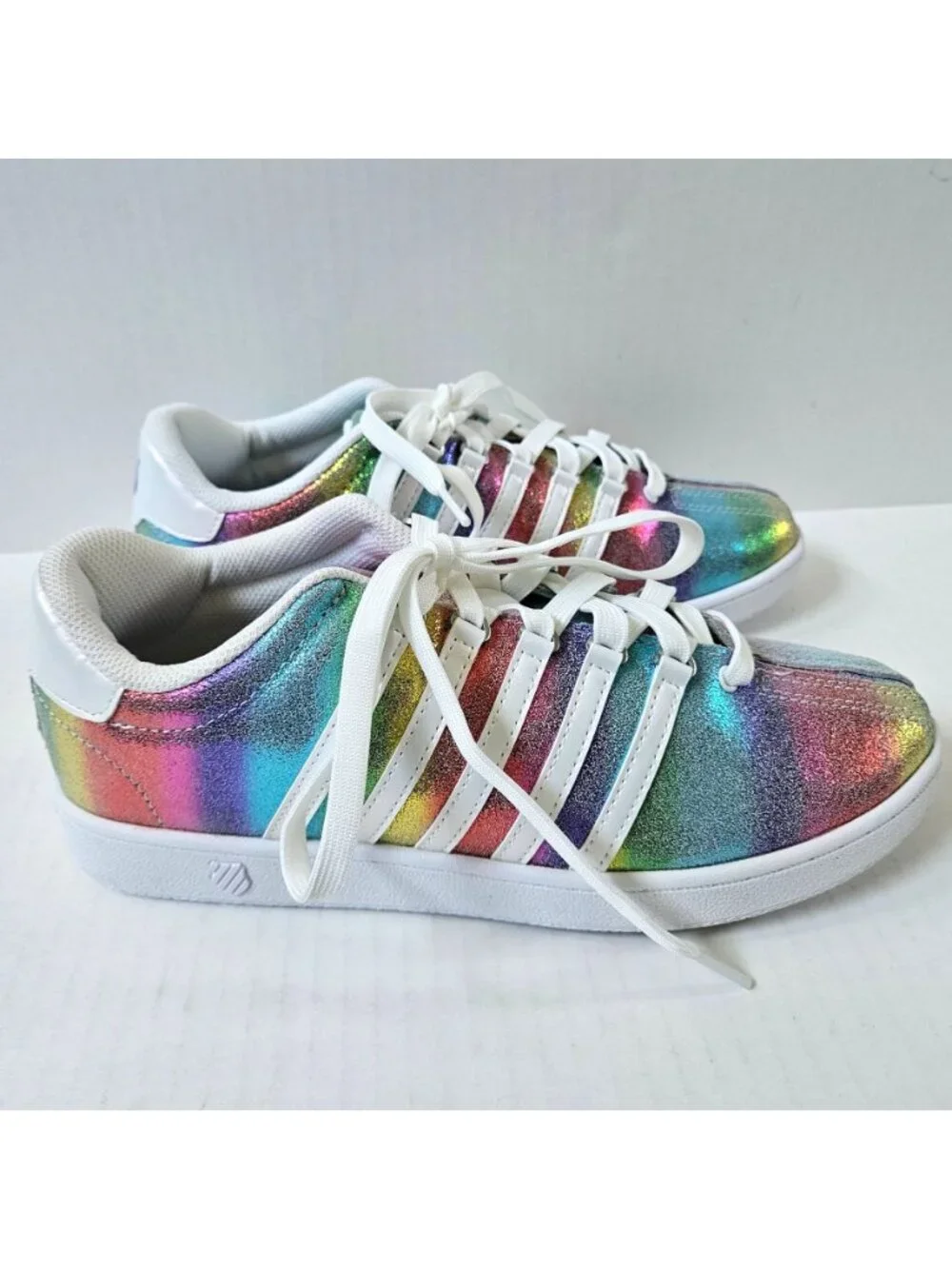 K Swiss Classic VN Varsity Rainbow Pride Sneakers Girls Youth 7 Womens 8.5 NEW